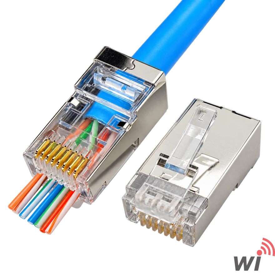 RJ-45 Metal Easy Connect Double Hole Connector