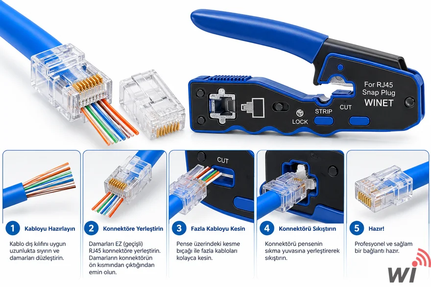 New Design RJ45 Pince, EZ Type Easy Use