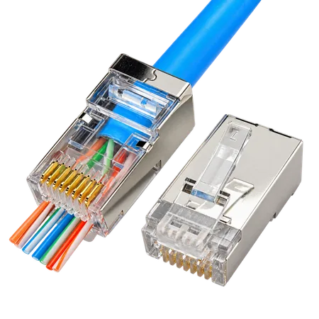 RJ-45 Metal Easy Connect Double Hole Connector