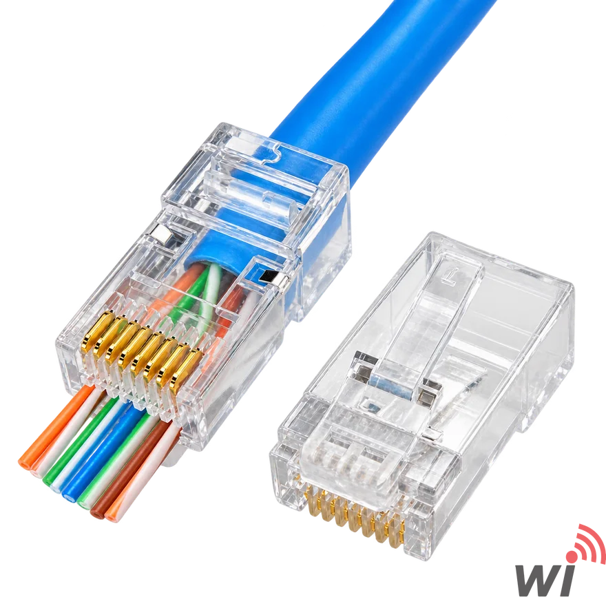 RJ-45 100 Pack Cat-6 Connector Plastik