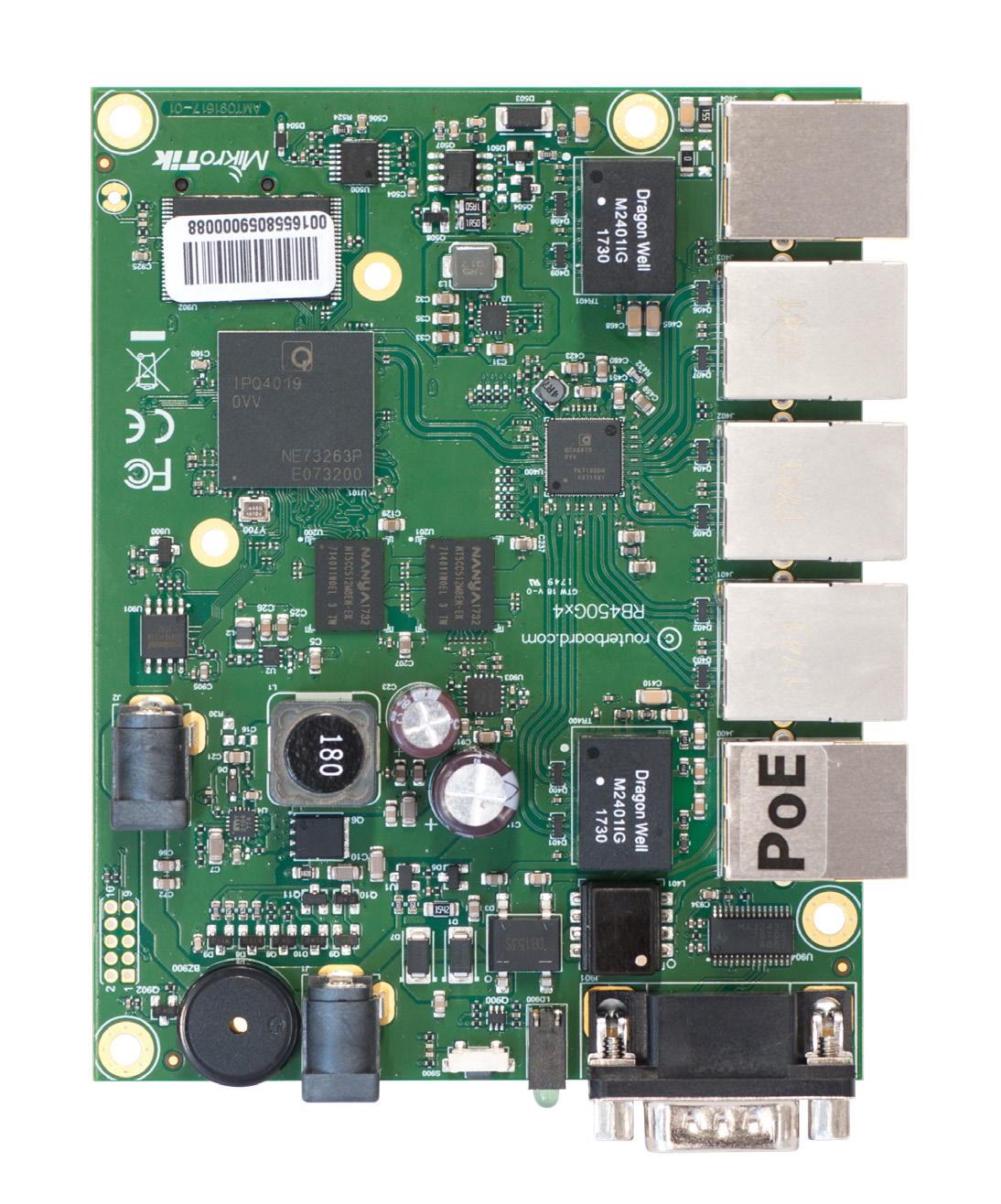 RB450Gx4 Mikrotik RB450Gx4, 5 Gigabit LAN ports, RouterOS L5