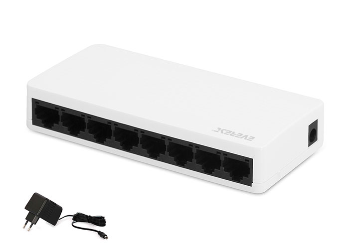EVEREST-ESW-108 EVEREST ESW-108 8 PORT 10/100Mbps ETHERNET SWITCH / HUB