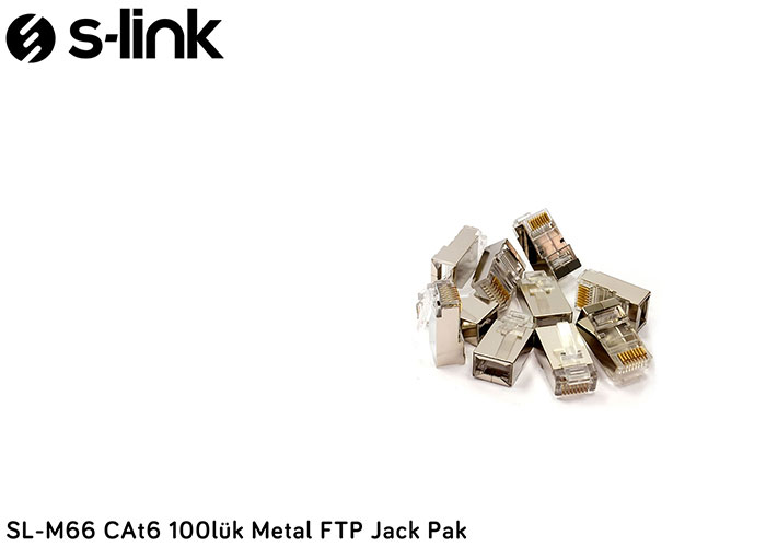 SL-M66 S-LINK RJ-45 CAT6 METAL CONNECTOR x 100 LU PAKET
