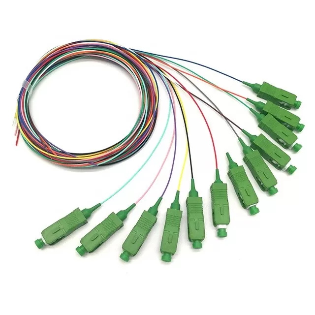 FBR-PT-SM-SC-APC-12C-1M 12 CORE - RENKLI SC APC SM 9/125 PIGTAIL - 1 MT