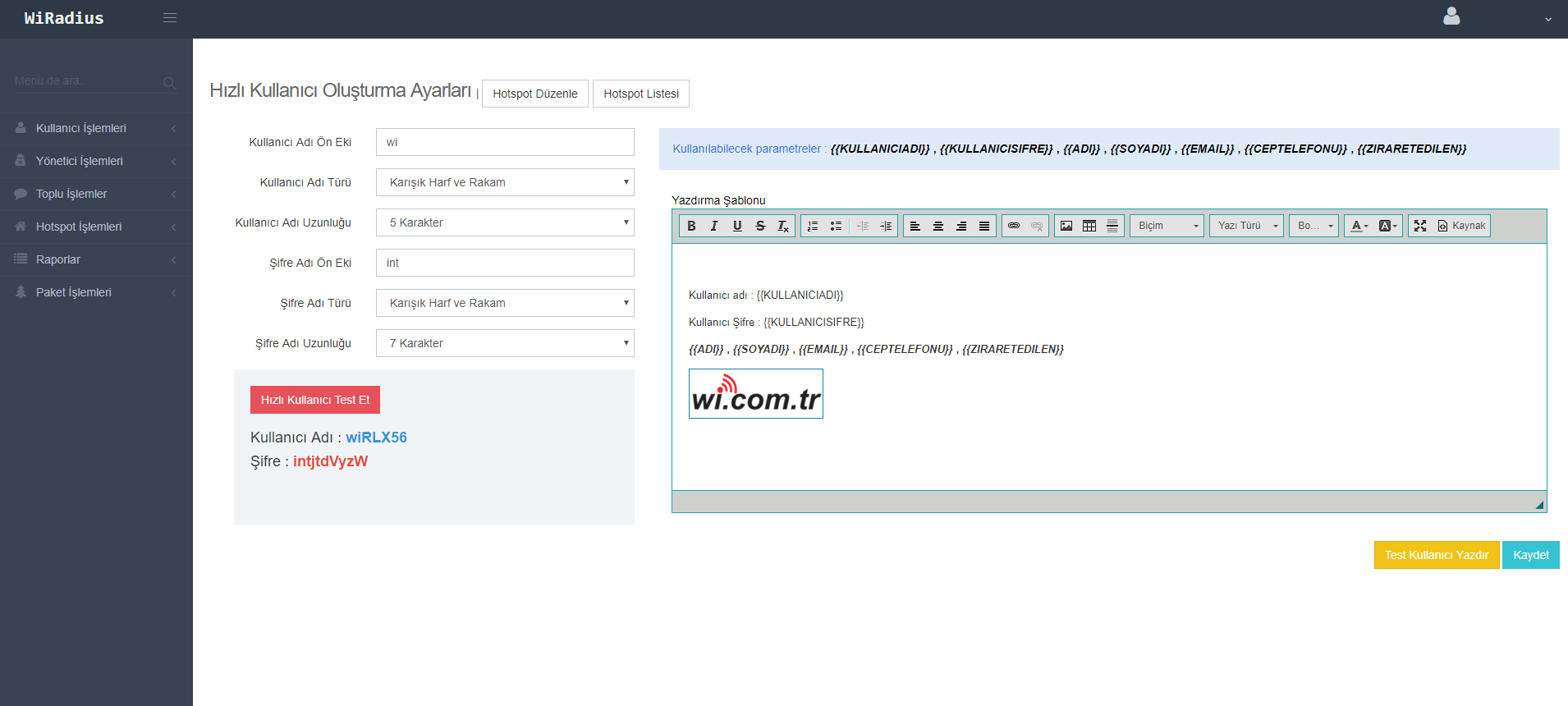 WIPOINT-200 200 ONLINE KULLANICI HOTSPOT VE LOGIN YONETIM / YILLIK
