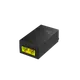 Siyah kutu içinde iki adet sarı ethernet portu bulunan küçük ağ adaptörü