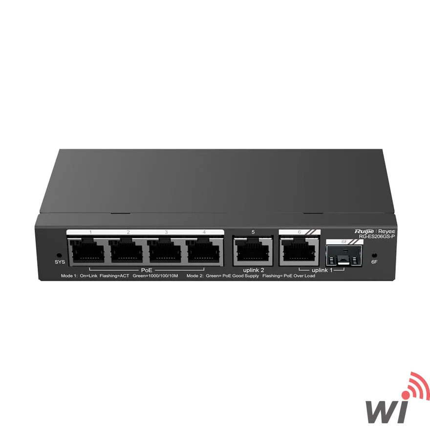 Ruijie Reyee RG-ES206GS-P 6 Port Gigabit PoE+ Switch