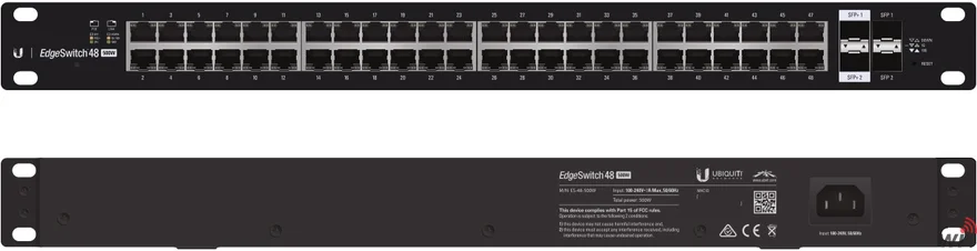 UBNT Ubiquiti EdgeSwitch ES-48-750W  48 Port Gigabit - 2 SFP + 2SFP+ Yönetilebilir PoE+