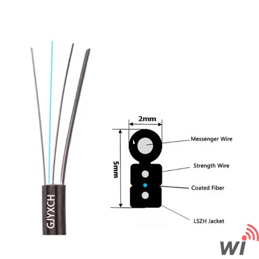 FTTH Fiber Optik Drop Kablosu 2 Core LZSH - Outdoor - 1000 Metre